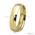 New design crystal gold ring for women,plain engagement ring jewelry